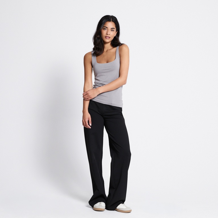 Soft feel two-way top "My" Grey